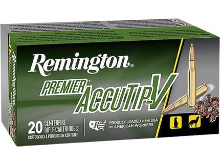 Remington Premier Varmint Ammunition 243 Winchester 75 Grain AccuTip Boat Tail Box of 20