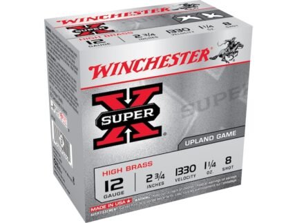 Winchester Super-X High Brass Ammunition 12 Gauge 2-3/4" 1-1/4 oz #8 Shot