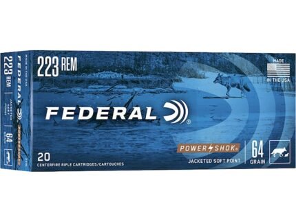 Federal Power-Shok Ammunition 223 Remington 64 Grain Soft Point
