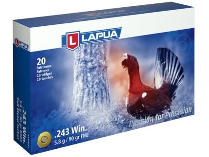 Lapua Ammunition 243 Winchester 90 Grain Full Metal Jacket Box of 20