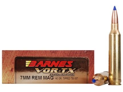 Barnes VOR-TX Ammunition 7mm Remington Magnum 140 Grain TTSX Polymer Tipped Spitzer Boat Tail Lead-Free Box of 20