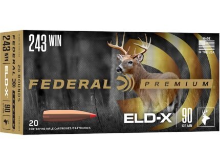 Federal Premium Ammunition 243 Winchester 90 Grain Hornady ELD-X Polymer Tip Box of 20